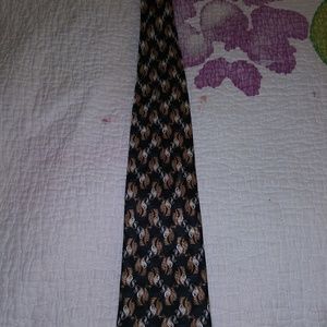 Men's Today's Man 100% Silk Tie Black/Gold NWOT
